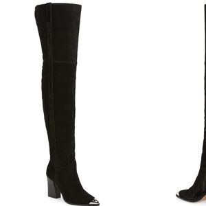 Topshop Bass Chain Over the Knee Boot